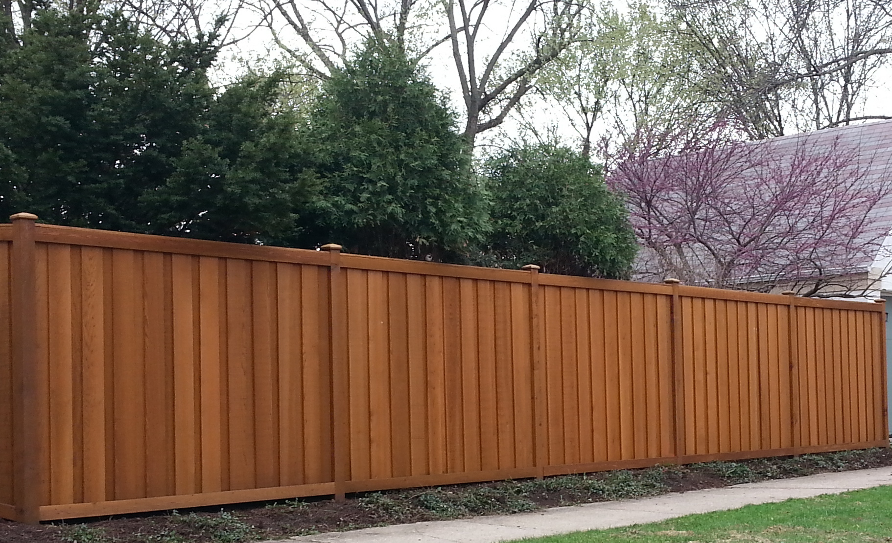 Residential Natural Cedar Privacy Wood Fence