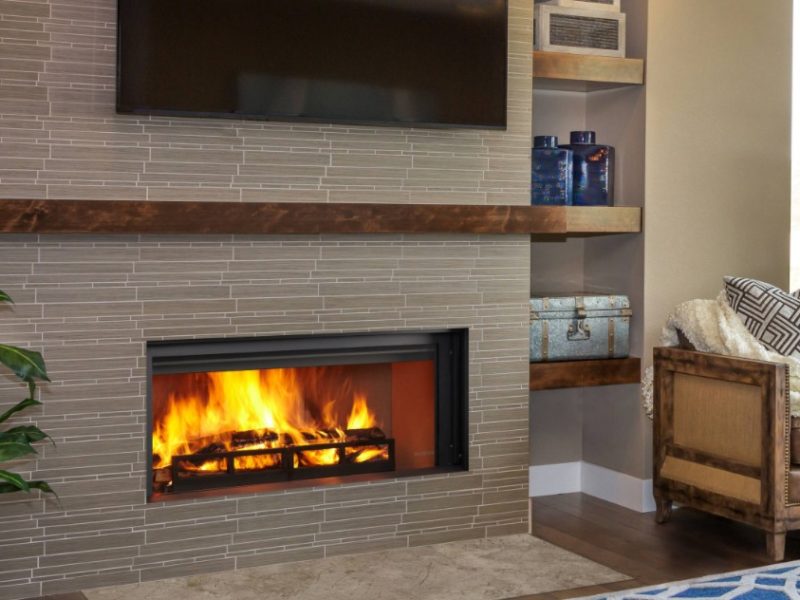 Brown-tiles-for-fireplace-surround